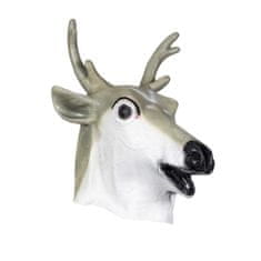 Korbi Profesionální latexová maska jelena, jelení hlava