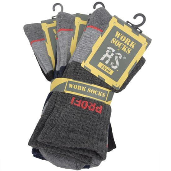 RS pánské zpevněné froté bavlněné pracovní ponožky 51002 3-pack