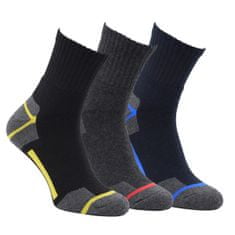 RS pánské zkrácené pracovní bavlněné zpevněné froté ponožky 52005 3-pack, 39-42