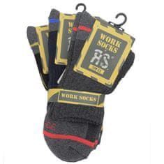 RS pánské zkrácené pracovní bavlněné zpevněné froté ponožky 52005 3-pack, 43-46