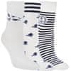 RS dámské bavlněné námořnické ponožky bez gumiček 1201922 3-pack, bílá, 35-38
