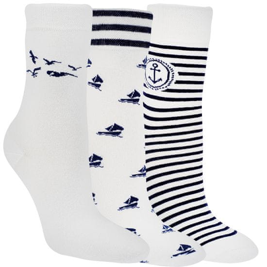 RS dámské bavlněné námořnické ponožky bez gumiček 1201922 3-pack