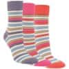  dámské barevné bavlněné pruhované zdravotní ponožky 1202122 3-pack, 35-38