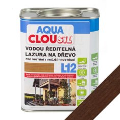 Clou Vodou ředitelná lazura L12 AQUA CLOUsil, č.9 teak, ekologicky nezávadná lazura na dřevo, vhodná pro interiér i exteriér, chrání dřevo po dlouhou dobu před vlhkostí i UV zářením., 2,5 l