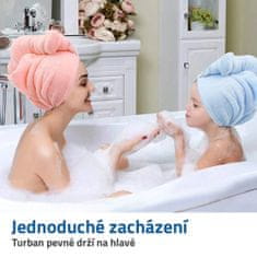 Zaparkorun.cz Rychleschnoucí turban na hlavu, modrý
