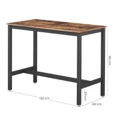 Artenat Barový stůl Stella, 120 cm, hnědá / černá
