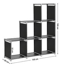 Artenat Multifunkční skříň Momés, 105 cm, černá / šedá