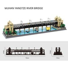 Wange Wange Architect stavebnice Most přes řeku Jang-c'-ťiang Wuhan kompatibilní 1454 dílů