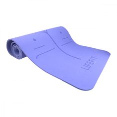 LIFEFIT Podložka LIFEFIT YOGA MAT LOTOS DUO, 183x58x0,6cm, modrá