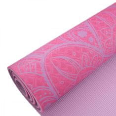 LIFEFIT Podložka LIFEFIT YOGA MAT MANDALA DUO, 183x58x0,6cm, bordó