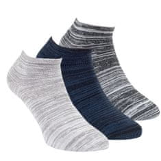 RS dámské letní nízké bambusové melírované sneaker ponožky s bavlnou 43067 3-pack, 39-42