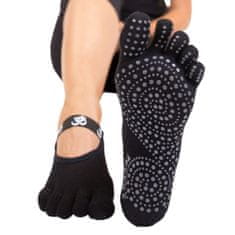TOETOE dámské YOGA & PILATES prstové ponožky na cvičení OM, černá, 39-42