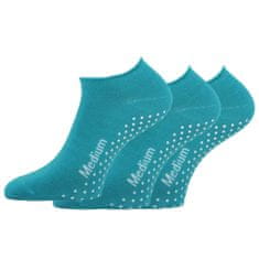 Zdravé Ponožky Extra široké protiskluzové zdravotní ponožky bez gumiček 91006, tyrkysová, 43-46