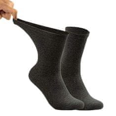 Zdravé Ponožky - pánské bavlněné extra široké diabetické ponožky 3112522 2-pack, antracitová, 39-42