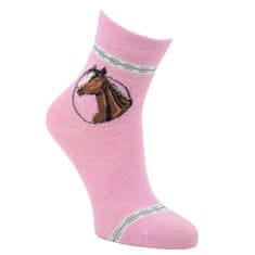 RS dětské dívčí bavlněné ponožky s motivem koně 8101122 3-pack, vícebarevná, 35-38