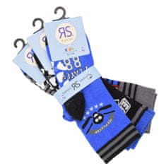 RS dětské dívčí i chlapecké barevné protiskluzové ponožky 8100821 3-pack, modrá, 19-22