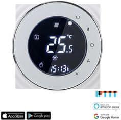 iQtech SmartLife termostat pro kotle GALW-W, se spínačem, bílá