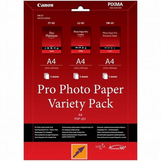 Canon Foto papír PVP-201, A4, 15 ks, Variety Pack (6211B021)