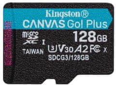 Kingston Micro SDXC Canvas Go! Plus 128GB 170MB/s UHS-I U3 + adaptér (SDCG3/128GB)