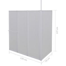 Vidaxl Vanová zástěna ve tvaru L 70 x 120 x 140 cm 4 skládací panely