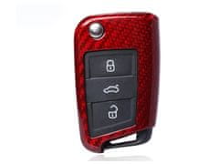 Escape6 karbonové pouzdro na klíč pro VW/Seat/Škoda novější generace, s vystřelovacím klíčem, barva červená