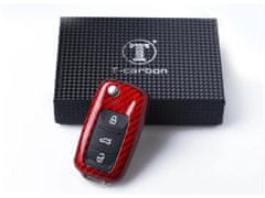 Escape6 karbonové pouzdro na klíč pro VW/Škoda s vystřelovacím klíčem, barva červená