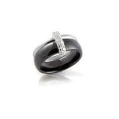 Modesi Černý keramický prsten QJRQY6269KL (Obvod 54 mm)