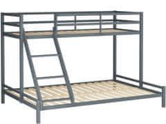 Danish Style Patrová postel Kiddy, 142 cm, šedá
