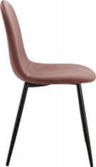 Danish Style Jídelní židle Matcha, samet, černá / růžová