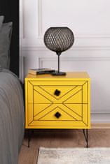 Dalenor Noční stolek Luna, 55 cm, žlutá