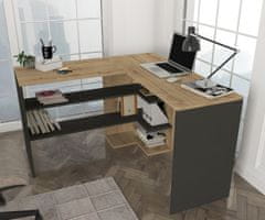 Dalenor Pracovní stůl Stylo, 120 cm, šedá / dub