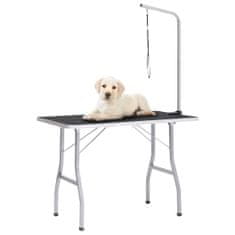 Vidaxl Nastavitelný stůl na stříhání psů s 1 smyčkou