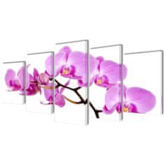 shumee Sada obrazů, tisk na plátně, orchidej, 200 x 100 cm