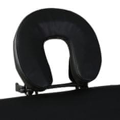 Vidaxl Černý skládací masážní stůl se 4 zónami a hliníkový rám