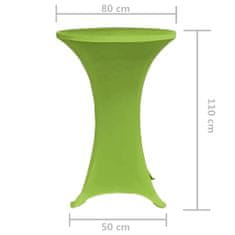 shumee Strečový návlek na stůl 2 ks 80 cm zelený