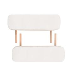 shumee 2zónový skládací masážní stůl a stolička tloušťka 10 cm bílé