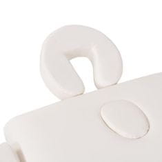 shumee 3zónový skládací masážní stůl tloušťka 10 cm bílý