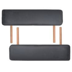 Vidaxl 3zónový skládací masážní stůl a stolička tloušťka 10 cm černé