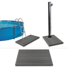 Greatstore Podlahový prvek pro solární sprchu a bazénové schůdky WPC