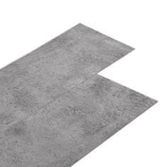 Greatstore Samolepicí podlahová krytina PVC 5,21 m2 2 mm cementově hnědá