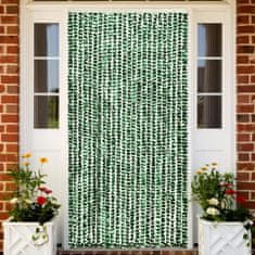 shumee VidaXL Insect Curtain Zelená a bílá žinylka 100x220 cm