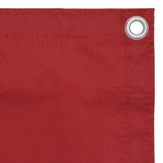 Vidaxl Balkónová zástěna červená 90 x 500 cm oxfordská látka