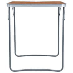 Vidaxl Skládací kempingový stůl s kovovým rámem 80 x 60 cm