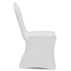 Vidaxl Strečové potahy na židle, 100 ks, bílá