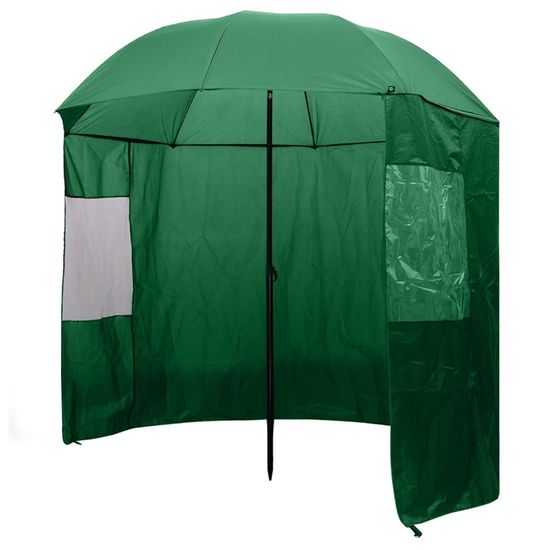 shumee VidaXL Rybářský deštník zelený 240x210 cm