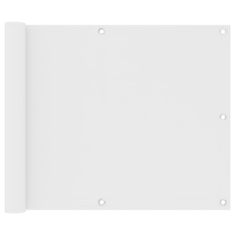 Vidaxl Balkónová zástěna bílá 75 x 500 cm oxfordská látka