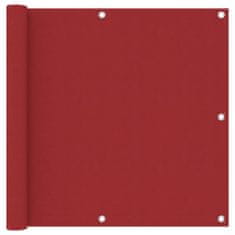 Vidaxl Balkónová zástěna červená 90 x 500 cm oxfordská látka