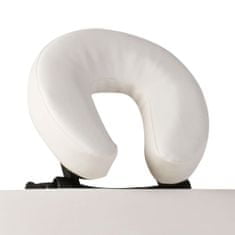 shumee Krémově bílý masážní stůl 2 zóny s hliníkovým rámem