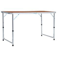 Vidaxl Skládací kempingový stůl hliník 120 x 60 cm
