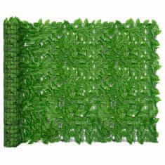 Vidaxl Balkónová zástěna se zelenými listy 500 x 150 cm